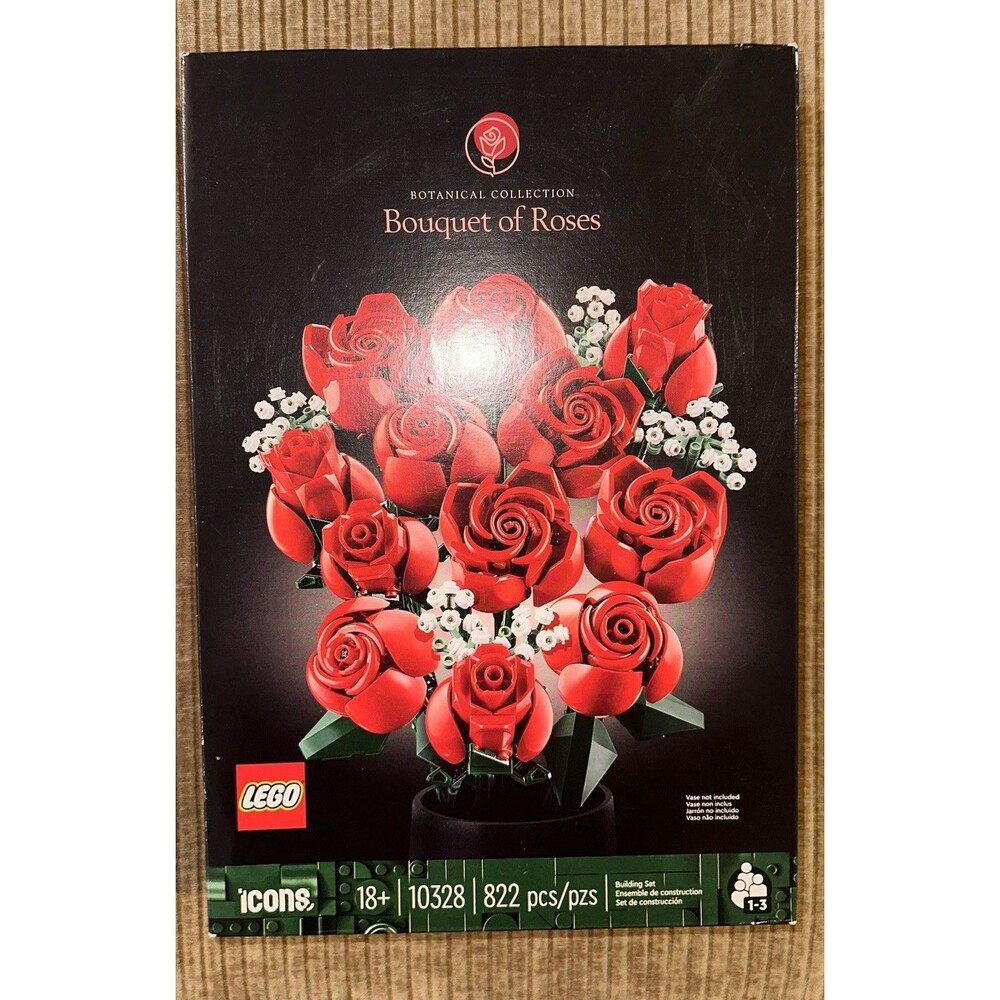 BRAND NEW-LEGO Icons Botanical Collection Bouquet of Roses (10328) 822 pcs, 18+